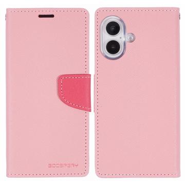 iPhone 16 Mercury Goospery Fancy Diary Portemonnee Hoesje - Roze