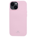 iPhone 15 Plus Mercury Goospery Glitter TPU Hoesje - Roze