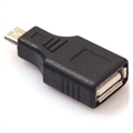 MicroUSB / USB 2.0 OTG Adapter - Zwart