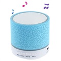 Mini Bluetooth-luidspreker met microfoon en LED-verlichting A9 - gebarsten blauw