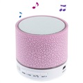 Mini Bluetooth-luidspreker met microfoon en LED-verlichting A9 - gebarsten roze