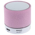 Mini Bluetooth Speaker met Microfoon & LED Licht A9 - Gebroken Roze