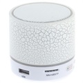 Mini Bluetooth-luidspreker met microfoon en LED-verlichting A9 - gebarsten wit