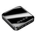 Mini Snelle Powerbank 10000mAh - 2x USB - Zwart