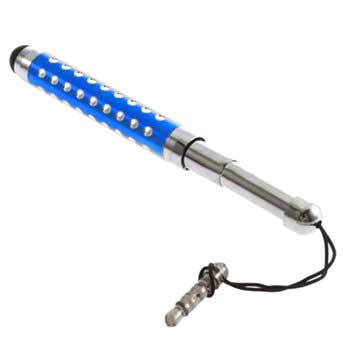 Mini telescopische capacitieve styluspen - donkerblauw