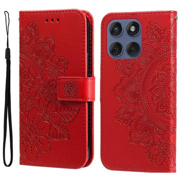 Motorola Edge 60 Fusion Mandala Series Portemonnee-hoesje - Rood