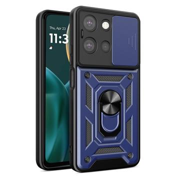 Motorola Moto G (2025) Roterende ring hybride hoesje met camera schild