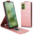 Motorola Moto G06/G06 Power Verticale Flip Hoesje met standaard - Roségoud