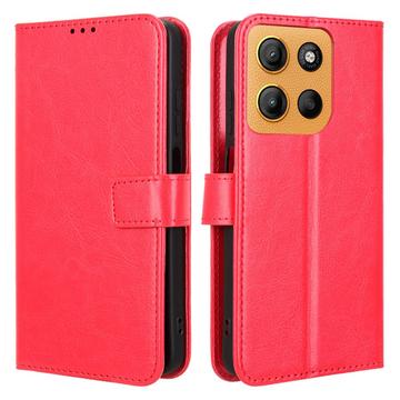 Motorola Moto G15/G15 Power Portemonnee Hoesje met Magnetische Sluiting - Rood