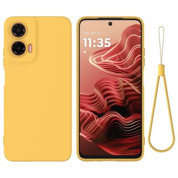 Motorola Moto G35 Liquid Siliconen Hoesje - Geel
