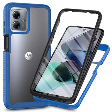 Motorola Moto G54 360 Protection Series Hoesje - Blauw / Doorzichtig
