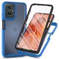 Motorola Moto G55 360 Protection Series Hoesje - Blauw / Doorzichtig