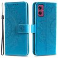 Motorola Moto G55 Mandala Series Portemonnee-hoesje - Blauw