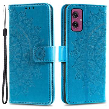 Motorola Moto G55 Mandala Series Portemonnee-hoesje - Blauw