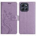 Motorola Moto G56 Butterfly Series Portemonnee Hoesje - Violet