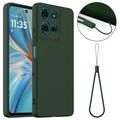 Motorola Moto G75 Liquid Siliconen Hoesje - MagSafe Compatibel - Donkergroen