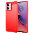 Motorola Moto G84 Geborsteld TPU Hoesje - Koolstofvezel