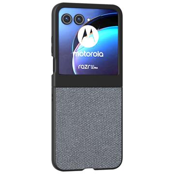 Motorola Razr 50 Strass Textuur Hybride Hoesje - Grijs