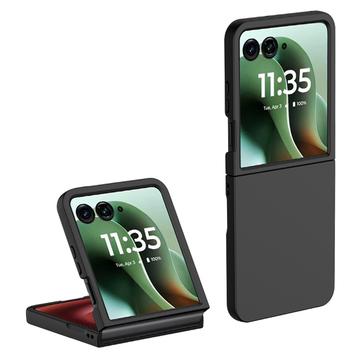 Motorola Razr 60 Ultra Geruberiseerd Kunststof Hoesje - Zwart