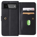 Multi-Card Slot Google Pixel 6 Wallet Case - Zwart