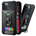 Multifunctionele 4-in-1 iPhone 12 Pro Max Hybrid Case - Zwart