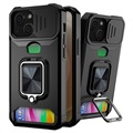 Multifunctionele 4-in-1 iPhone 13 Mini Hybrid Case - Zwart