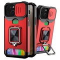 Multifunctionele 4-in-1 iPhone 13 Mini Hybrid Case - Rood