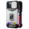 Multifunctionele 4-in-1 iPhone 13 Pro Max Hybrid Case - Zilver