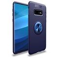 Samsung Galaxy S10+ Magnetische Ring Grip Case - Blauw