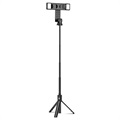 Multifunctionele Selfie Stick & Tripod Stand K22-D - Zwart