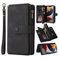 Multifunctionele serie iPhone 14 Wallet Case - Zwart
