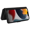 Multifunctionele serie iPhone 14 Max Wallet Case - Zwart
