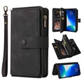 Multifunctionele serie iPhone 14 Pro Wallet Case - Zwart