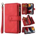 Multifunctionele serie iPhone 14 Max Wallet Case - Rood