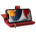 Multifunctionele serie iPhone 14 Max Wallet Case - Rood