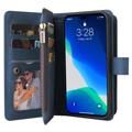 Multifunctionele serie iPhone 14 Pro Max Wallet Case - Blauw