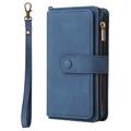 Multifunctionele serie iPhone 14 Pro Max Wallet Case - Blauw