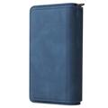 Multifunctionele serie iPhone 14 Pro Max Wallet Case - Blauw