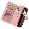 Multifunctionele serie iPhone 14 Pro Wallet Case - Roze