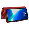 Multifunctionele serie iPhone 14 Pro Wallet Case - Rood