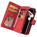 Multifunctionele serie iPhone 14 Pro Wallet Case - Rood