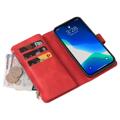 Multifunctionele serie iPhone 14 Pro Wallet Case - Rood
