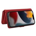 Multifunctionele serie iPhone 14 Wallet Case - Rood