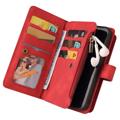 Multifunctionele serie iPhone 14 Wallet Case - Rood