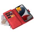 Multifunctionele serie iPhone 14 Wallet Case - Rood