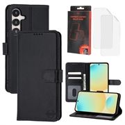 Samsung Galaxy S24 FE MyTPhone CardMate Leren Portemonnee Hoesje - Zwart