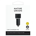 Native Union dubbele snelle autolader - USB-A, USB-C - 30W