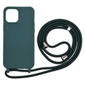 Necklace Series iPhone 12 Mini TPU Case - Donkergroen
