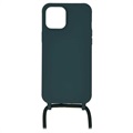Necklace Series iPhone 12 Pro Max TPU Case - Donkergroen