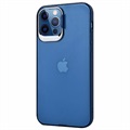 Hybride hoesje voor iPhone 12/12 Pro met verborgen standaard - Blauw
